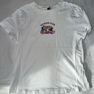 H&M CROPPED GRAPHIC T SHIRT